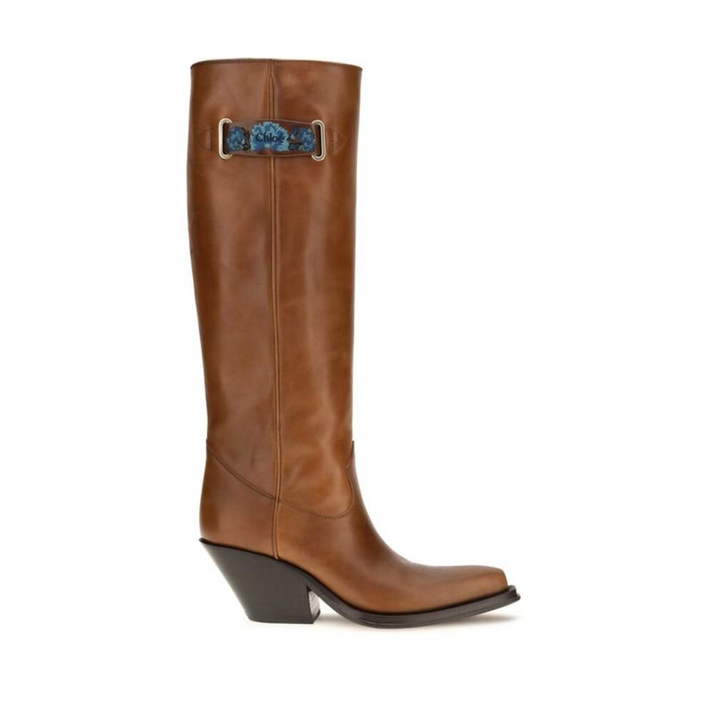 Chloé Brown Calf Leather Bos Taurus Over The Women's Knee